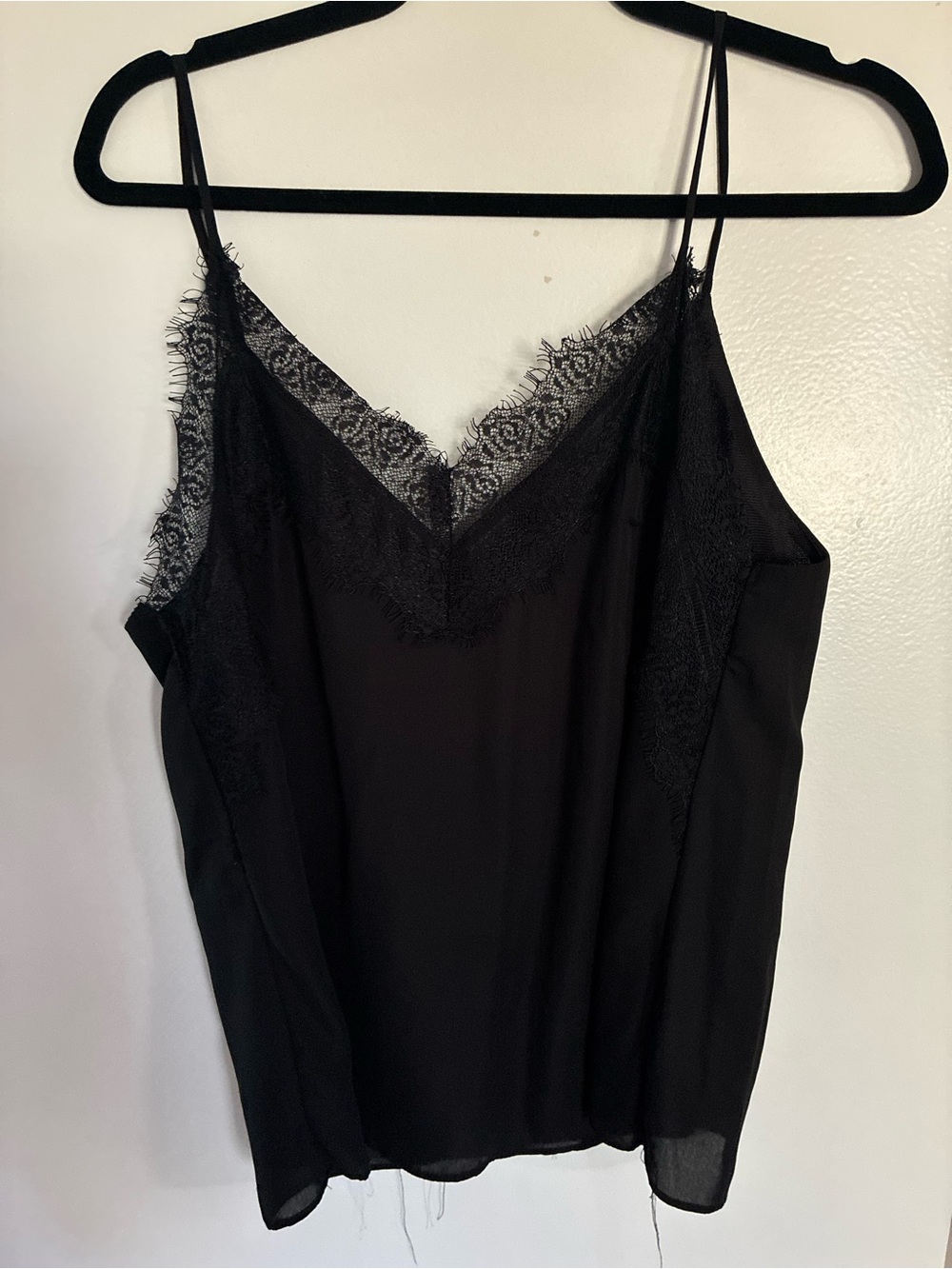 Black Lace Trim Cami tank